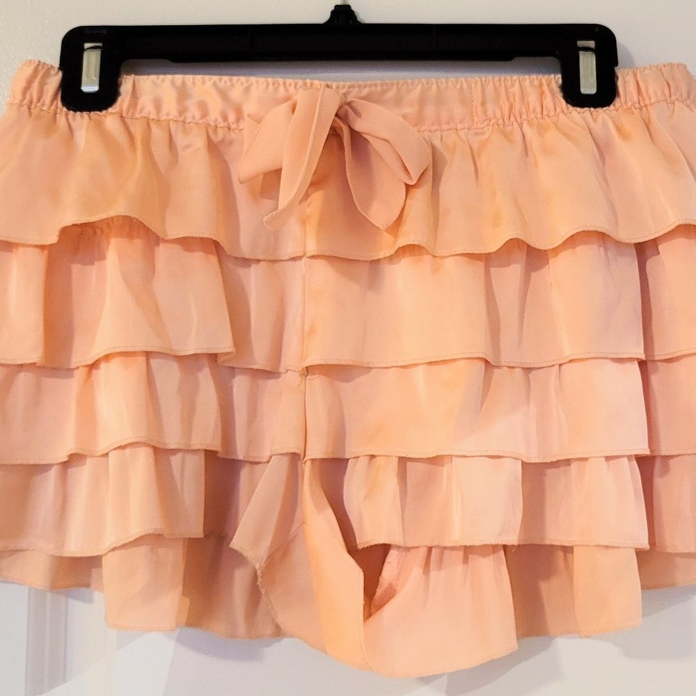 Ruffled Pink Aerie Pajama Shorts